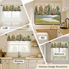 Cactus Succulent Valance Curtains,Rod Pocket Small Valance Window Treatment for