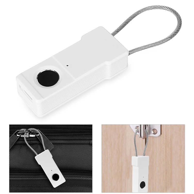Portable Mini Smart Fingerprint Padlock Keyless Lock for Wardrobe Cabinet