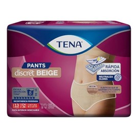 TENA Pants Discret BeigeTalla M, Ropa interior desechable, 13 piezas