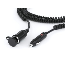 PWR+ Encendedor de Cigarrillos Cable de Extensión 12V Cargador De Coche Socket Enchufe 18AWG - UL Listed Extra Largo (1.8 Metro Uncoiled / 0.4 Metro Coiled)