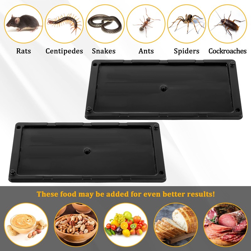 Qualirey 12 Pack Glue Traps for Rats and Snakes, Larger