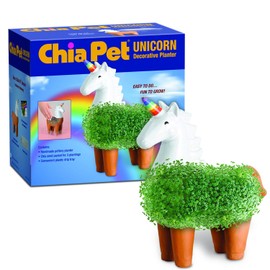 Chia CP437-01 Pet Unicorn Decorative Pottery Planter, Easy to Do and Fun to Grow