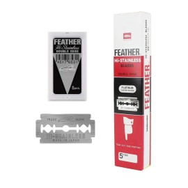 Feather 100 FEATHER Hi-Stainless Platinum Coated Double Edge Safety Razor Blade Japanese