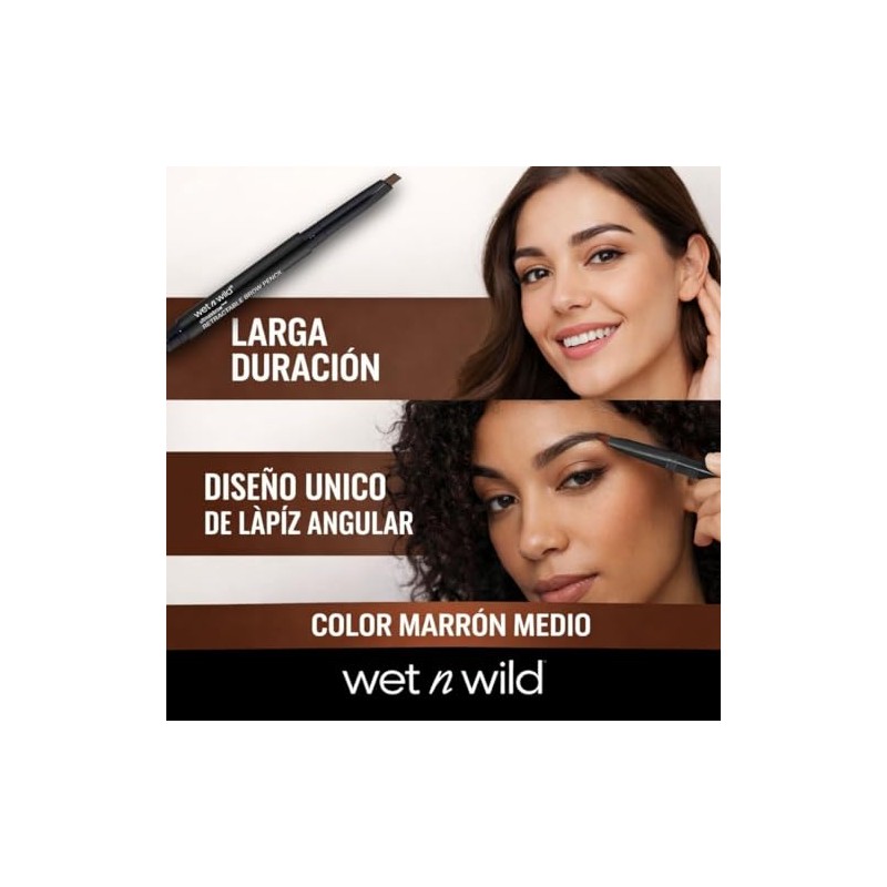 Wet n Wild Lápiz Retráctil para Cejas Medium Brown Maquillaje