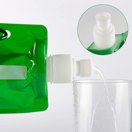 WBCBEC 4 Pieces Collapsible Water Bottle Reusable Drinking Water Bottle with Clip for Biking, Hiking Travel, Outdoor Activities, 4 Colors