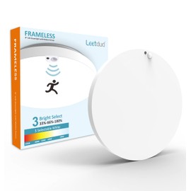 Leetdud Motion Sensor Ceiling Light Indoor Wired, 9 Inch 18W, 5 CCT 2700/3000/3500/4000/5000K, 3 Brightness Settable, 1550LM Flush Mount LED Closet Lights for Stairs Hallway Laundry Porch, White