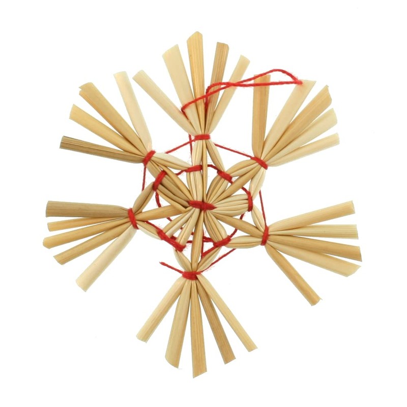 ScandinavianShoppe Straw Ornament Assortment - 48 pc, Natural