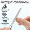 Professional Double-Sided V-Shaped Stainless Steel Nail File with Non-Slip Handle