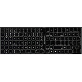 4Keyboard MAC Dvorak Keyboard Sticker Black Background for Desktop, Laptop and Notebook