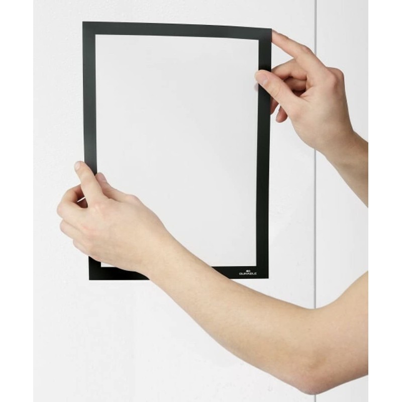 Durable Duraframe Sun Static Cling Frame, A4, Black (Pack of