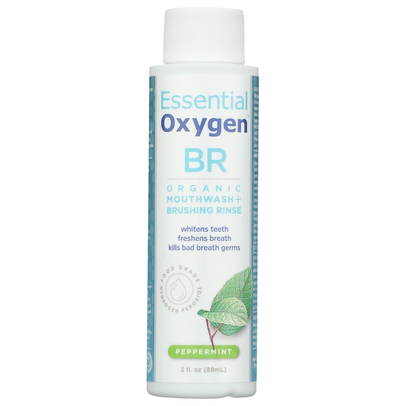 Via Nature Essential Oxygen Brushing Rinse, Organic Peppermint, 3 Ounce