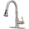 Bathfinesse Kitchen Sink Faucet Brushed Nickel with Pull Down Sprayer