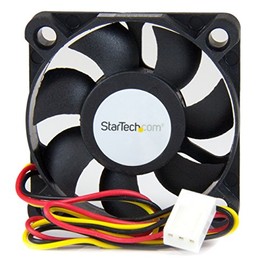 StarTech.com 50x10mm Replacement Ball Bearing Computer Case Fan TX3/LP4 Connector - 3 pin case Fan - TX3 Fan - 50mm Fan (FAN5X1TX3) , Black