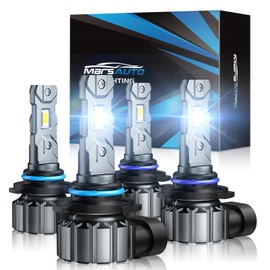 Marsauto 9005/HB3 9006/HB4 LED Fog Bulbs Combo, 60,000LM 1:1 Design 9005 9006 Fog Bulbs, Plug-N-Play, Pack of 4