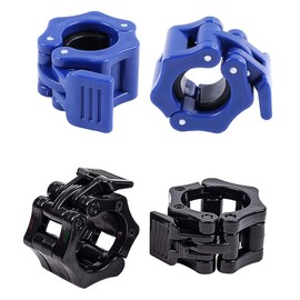 Elegance-go Dumbbell Clasps, Pack of 4 Quick Release for Dumbbells, 25 mm Barbell Clamp, Barbell Clasp, Barbell Collars, Quick Release for All Workouts (Blue & Black)