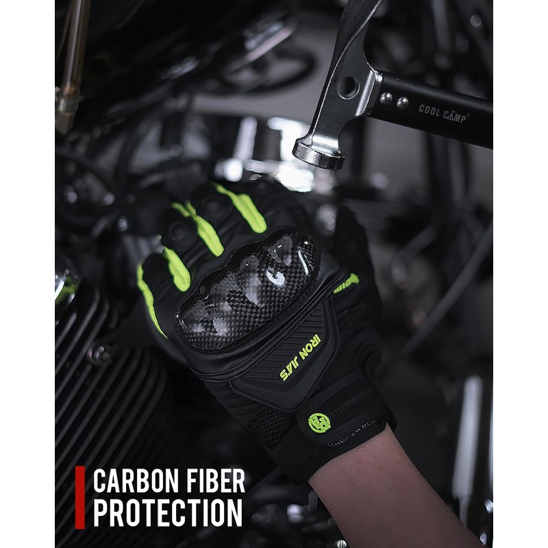 Motorcycle Gloves Breathable Motorcycle Gloves Leather Full Finger Knuckle Protection
