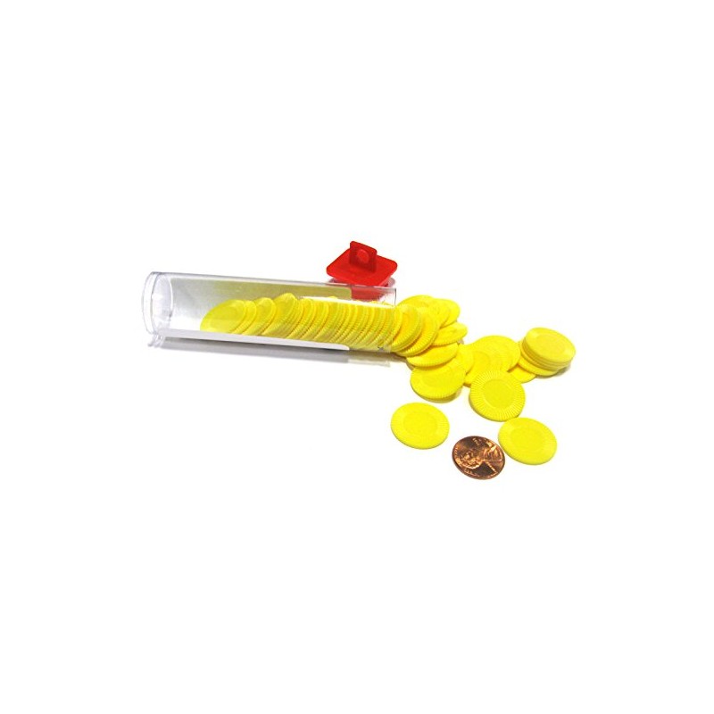 Set of 50 7/8" Easy Stacking Plastic Mini Playing Poker