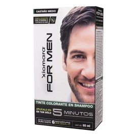 Tinte Xiomara For Men Tinte colorante en shampoo tono castaño medio para cabello