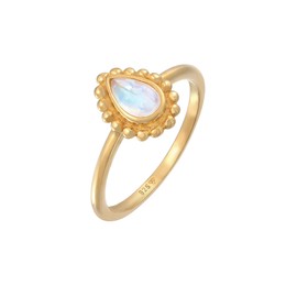 Elli Women's Ring Drop Balls with Moonstone in 925 Sterling Silver, Sterling silver, Moonstone
