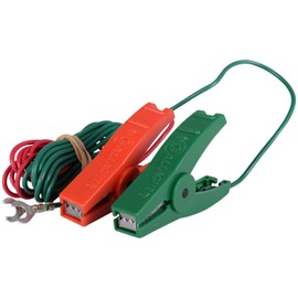 Gallagher Fence Charger Leadset | Energizer Output Lead Set | Electric Fence Energizer Accessory with Red & Green Alligator Clips | Connect to Energizers, Power Supplies & Earthing Systems | 70"