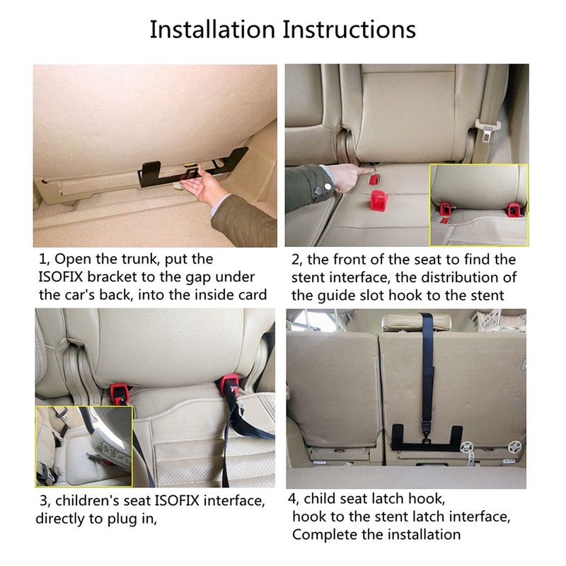 Universal Child Seat Restraint Anchor Mounting Kit for ISOFIX Connector