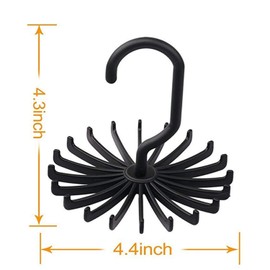 SUNTRADE 2X Multifunction Non-slip 360 Degrees Rotating Scarf Tie Hanger Rack Organizer