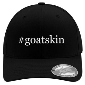 #Goatskin - Embroidered Adjustable Fit Baseball Hat | Unisex Cap for Men and Women | Modern Cap with Adjustable Fit Band and Pre-Curved Bill | Black | Small/Medium