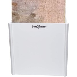 Post Shields 6x6 Post Protector - Fits Standard 5.5"x5.5" Wood or Metal Posts - 4in High - Easy Install, No Tools - Protects Mailbox, Deck and Fence Posts from Lawn Maintenance Equipment Damage