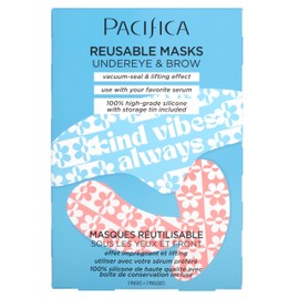 Pacifica Reusable Mask Set – Silicone Undereye & Brow Mask Set for Forehead & Under Eye, Anti-Wrinkle, Firming, Pair with Serum, Vegan & Cruelty-Free, 3 Pieces