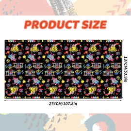Wpensky 90s Party Table Cloth, 90s Theme Tablecloth Party Decorations, 1PC 90s Birthday Party Table Cover for 1990s Hip Hop Theme Party Decorations, 90s Table Cloths for Parties Supplies