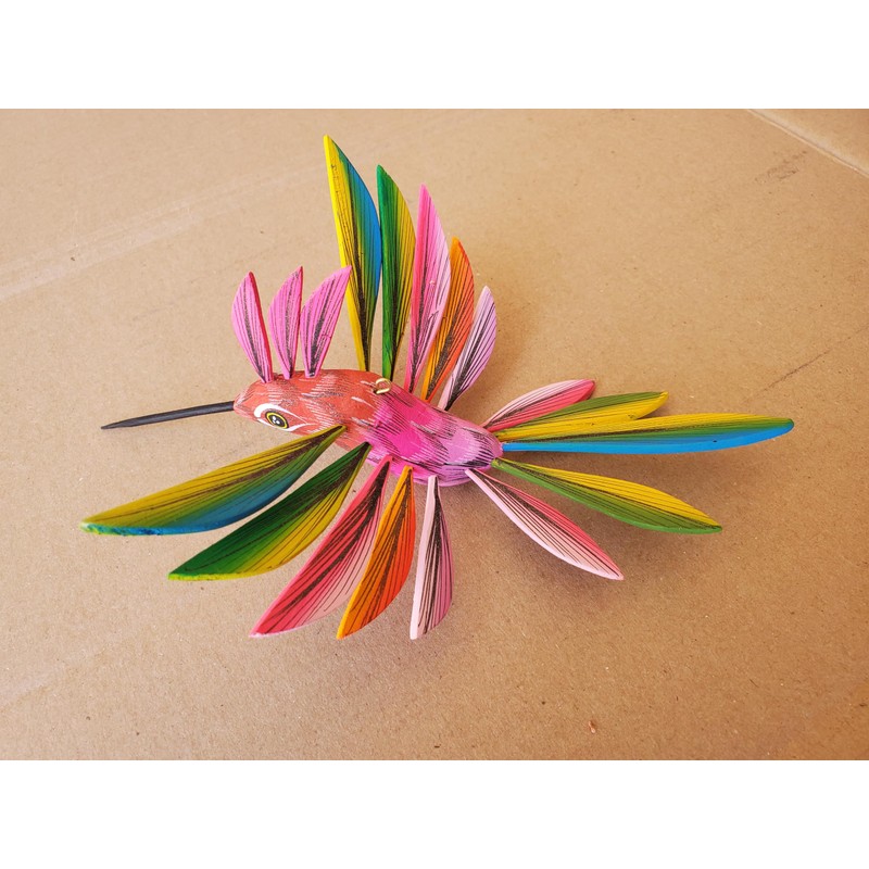 colibri artesania alebrije de oaxaca hecho a mano en madera