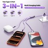2 USB-C/IP Multi Charging Cable, Charging Cords for Multiple Devices,