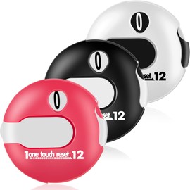 Fiada 3 piezas de contador de puntuación de golf mini contador de golpe de golf para mujeres y hombres, accesorios de fijación de golf para guantes de marcador para exteriores de 1.2 pulgadas (negro, rojo, blanco)