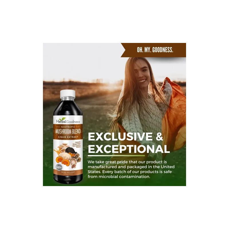 Hongos Nootrópicos Melena De León - Herbal Goodness 12oz