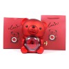 Oso Flor Rosa Eterna Joyero Regalo San Valentin Mama Collar