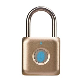 Fingerprint Padlock eLinkSmart Combination Lock - Gym Locker Lock Keyless Gold Color: Fingerprint Lock Biometric Metal Digital Padlock for Gym Locker, School Locker Backpack Suitcase Luggage