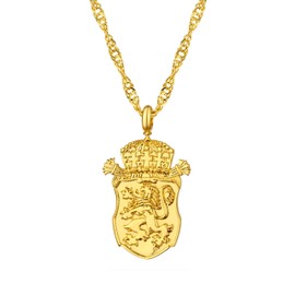 d'origine Bulgaria coat of arms necklace, Bulgarian flag chain, Bulgarian necklace, Bulgarian jewellery, Bulgarian crest jewellery for women, Brass