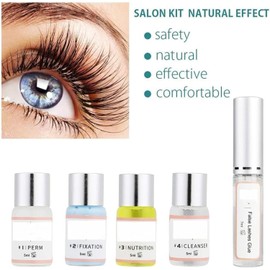 Bluemega Set de Lifting de Pestañas Kit Semipermanente DIY Cuidado de Belleza de Nivel Salón, Look Natural, Efecto Pestañas 3D, Curvatura Duradera