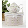 Delton Porcelain Tea Pot, Rose Bird, 9.50-inch Length
