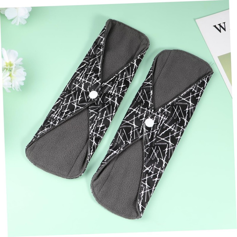 OHPHCALL 5pcs Bamboo Fiber Sanitary Napkin Reusable Period Pads Washable