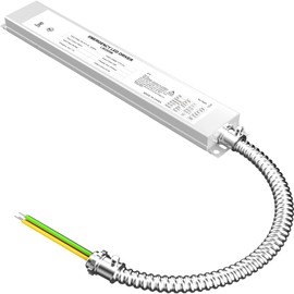 20W LED Emergency Backup Driver, 100-347V AC, 175V DC, Rechargeable UL Listed Dimmable Backup Battery, Over 90 Mins Emergency Time, for LED troffer, Linear and Panel Light, 5-Year Warranty (1-Pack)