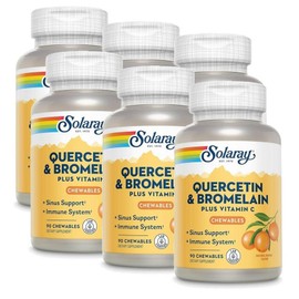 Solaray Quercetin and Bromelain Plus Vitamin C Chewable SOLARAY Quercetin with Bromelain, 6, 90 tablets / 솔라레이 퀘르세틴 앤 브로멜라인 플러스 비타민C 츄어블 SOLARAY Quercetin with Bromelain, 6개, 90정