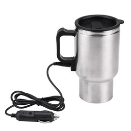 12 V 450 ml Electric In-Car Heating Bowl, Stainless Steel Travel Coffee Tea Car Cup Cup