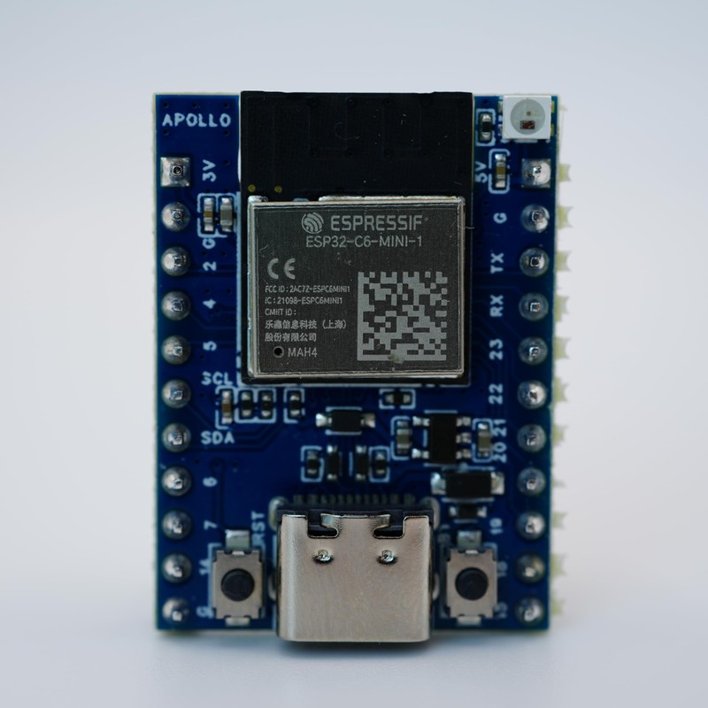 Apollo DEV-2 ESP32-C6 Development Board with USB-C, WiFi, Bluetooth, Thread,
