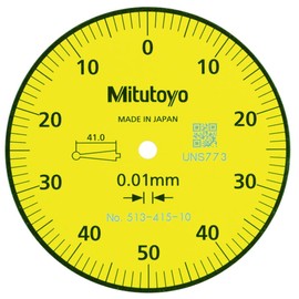 Mitutoyo 513-415-10E DIAL TI, BAS, STD 1,0 mm, 3 μm de precisión, 0,01 mm, amarillo