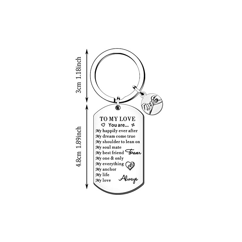 SMARGO Couples Keyring Valentines Gifts For Husband Boyfriend Wife Girlfriend