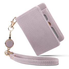 3CCart Commuter Passenger Bi-Fold with Reel, Cute Ladies, Card Case, 4 Card Slots, Employee ID Cards, Employee ID Students, Pass Case with Reel Included, Invisible Bifold Cute, Fashionable Ladies,