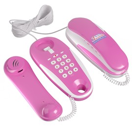 Kids' Play Phone with Real Ring Sounds, Pretend Play Telephone, 23 ft Ultra-Long Phone Line for Chatting and Learning, Toddler Communication Skill Toys, Gift