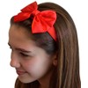 Funny Girl Designs Girls Satin BOW Arch Headband (WHITE)