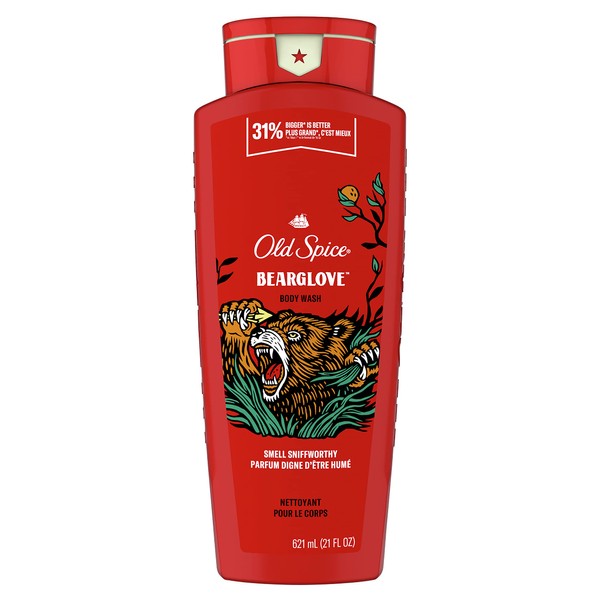 Old Spice body wash wild collection bear glove 21 oz (621ml), 1.45 Pound pack of 2